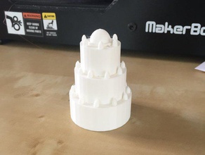 3 layer wedding cake food drink 3d print model - Mito3D