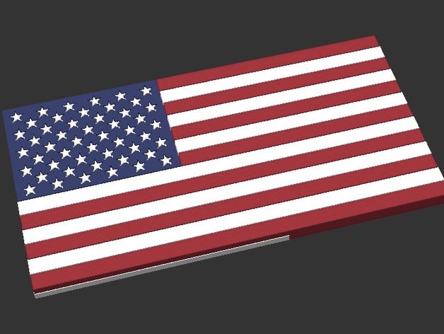 united states flag decor american usa 3D print model - Mito3D