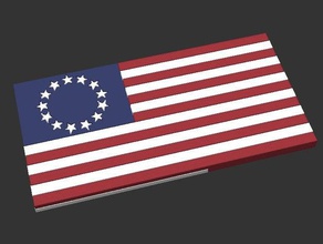 betsy ross us flag decor american united states usa 3d print model - Mito3D