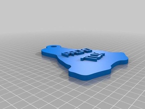 pachos tux Anahtarlık özelleştirilmiş 3d print model - Mito3D