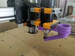 cnc vacuum dust mount 3d printing 400w spindle machine 3d print model - Mito3D