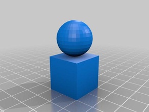 sphere top cube 3d printing 3d print model - Mito3D