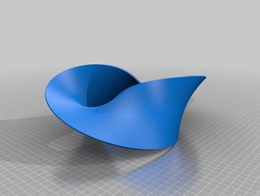 double-twisted mobius strip math art customized 3d print model - Mito3D