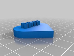 my customized heart message 3d print model - Mito3D