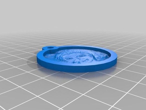 il mio personalizzati portachiavi lithopane cerchio 3d print model - Mito3D