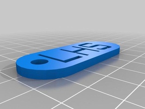 lhs ronde tag sleutelhanger sleutelhangers maat 3d print model - Mito3D