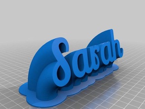 sarah office personalizzato 3d print model - Mito3D