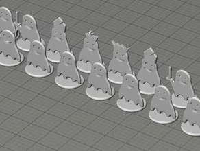 hayalet satranç seti Cadılar Bayramı strateji 3d print model - Mito3D