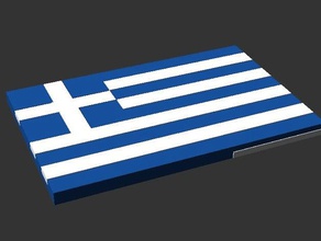 flag greece signs logos greek 3d print model - Mito3D