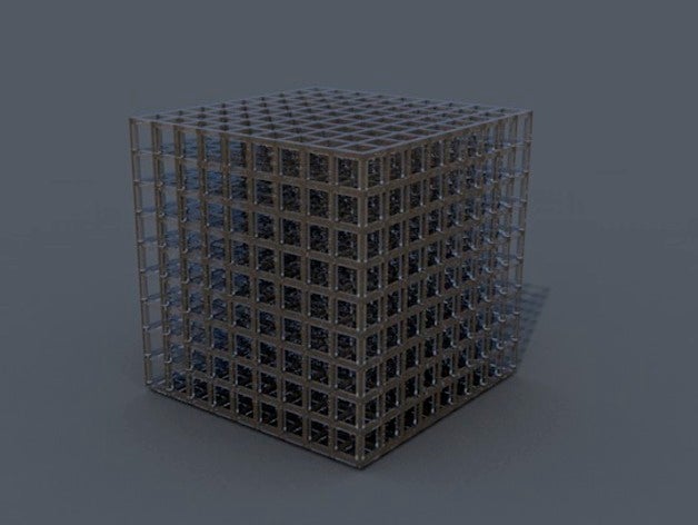 matemática cubo a arte estereolitografia wireframe 3D print model - Mito3D