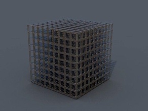 mathematical cube art stereolithography wireframe 3d print model - Mito3D