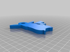 pikachu sleutelhanger de borden logo ' s 3d print model - Mito3D