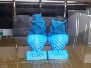 owl art da vinci paire 3d print model - Mito3D