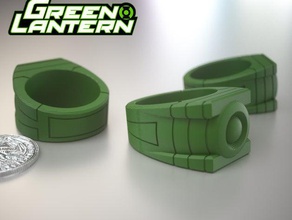 green lanterns anillo los anillos fresco dedo nuevo super héroe 3d print model - Mito3D