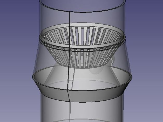 l'acqua di pioggia barile rinvio 80mm19mm tubo verticale - inserto scarico acqua piovana 80mm19mmper discendenti verticali all'aperto giardino 3D print model - Mito3D