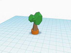 low poly albero all'aperto giardino 3d print model - Mito3D