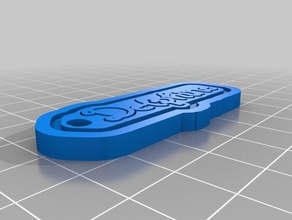 tag key delphine de l'organisation personnalisé 3d print model - Mito3D