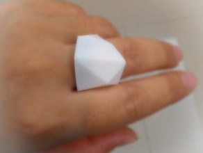 sfaccettato anello taglia us 11 anelli nosupport 3d print model - Mito3D