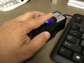 ergonomische biometrische houder office biometrie vingerafdruk muis 3d print model - Mito3D