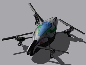 ardrone original grabcad 3d printing ar drone parrot 3d print model - Mito3D