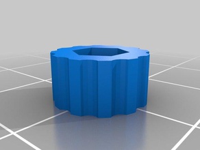 my customized parametric knurled hex nut holder parts 3d print model - Mito3D