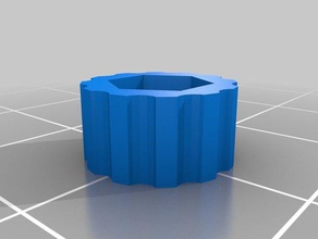 my customized parametric knurled hex nut holder 7 parts 3d print model - Mito3D