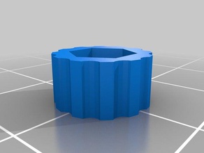 mijn maat parametrische gekartelde kant moer houder 7 delen 3d print model - Mito3D