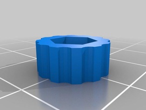 my customized parametric knurled hex nut holder 8 parts 3d print model - Mito3D