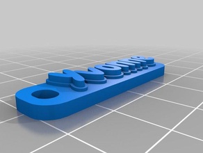 özelleştirilmiş çok satırlı etiket Anahtarlık yvonne benim organizasyon 3d print model - Mito3D