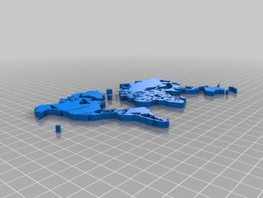 monde-carte d'autres 3d print model - Mito3D