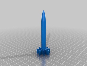 palha foguete barbatanas cone de nariz modelo 3d impressão 3d print model - Mito3D