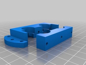 dual e3d v5 bowden mount printing dualstrusion extrusion mendal prusa i2 reprap 3d print model - Mito3D