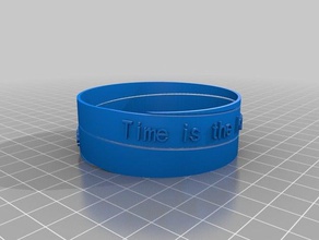 mon personnalisés en spirale poème bracelet 15 sept l'art 3d print model - Mito3D
