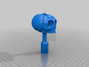 pumpkin skull beer tap handle kitchen dining 3d print model - Mito3D