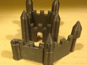 kasteel-gebouw pakketten constructie speelgoed modulaire 3d print model - Mito3D
