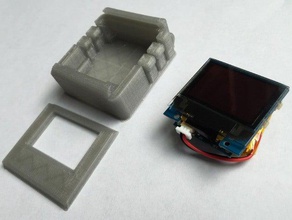 la pantalla pequeña collar caso de botones integrados electrónica 3d print model - Mito3D