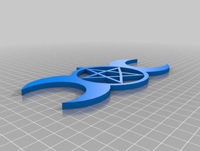 three moon pentacle neclacependentornament 3d printing 3d print model - Mito3D