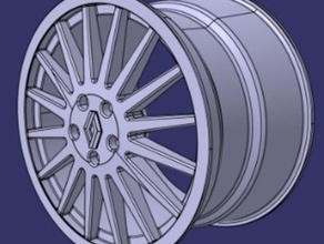 de la rueda automoción autoparts coche clio decoración mecánica las carreras renault deporte los neumáticos 3d print model - Mito3D