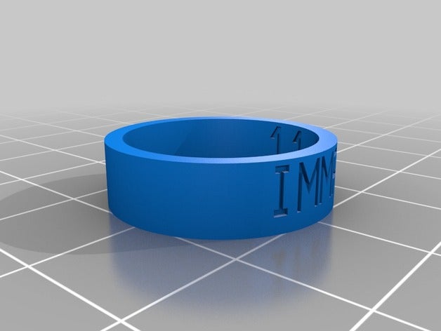 anillo imma anéis personalizado 3D print model - Mito3D