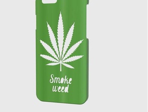iphone 6 smoke weed art case gadget ganja legalize marihuana marijuana mobile phone 3d print model - Mito3D
