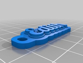 keychain edith organization customized 3d print model - Mito3D