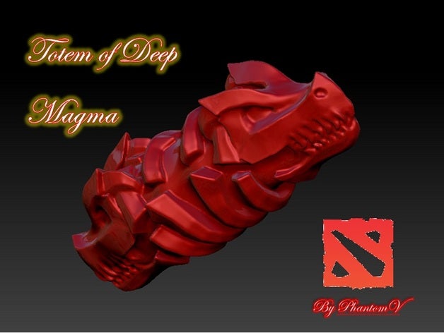 tótem de magma profundo las esculturas dota dota2 earthshaker 3D print model - Mito3D