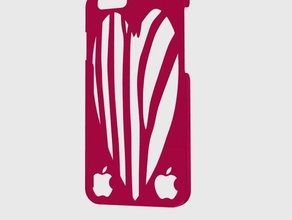 iphone 6 apple zebra hart dier geval gadget de case liefde mobiele telefoon valentijn 3d print model - Mito3D