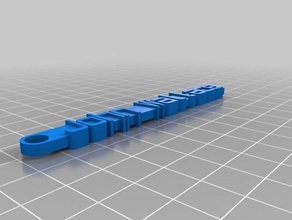 my customized message keychain wallace organization 3d print model - Mito3D