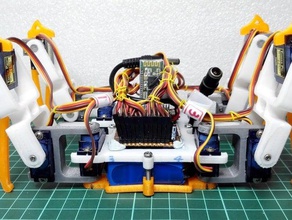 spider robotquad robot quadruped-sg90 robotics 9g servo arduino 3d print model - Mito3D