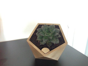 penta self watering flower pot decor 3d print model - Mito3D