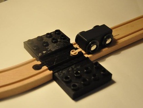 brio trein duplo compatibel station base bouw speelgoed brio-compatibel train track houten 3d print model - Mito3D