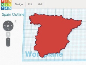 spain outline learning heritage hispanic latino 3d print model - Mito3D