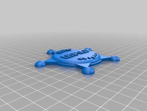 mijn maat sheriff badge meer v2-4 props 3d print model - Mito3D