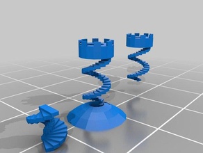 stairway tower rook chess piece tinkercad spiral staircase 3d print model - Mito3D